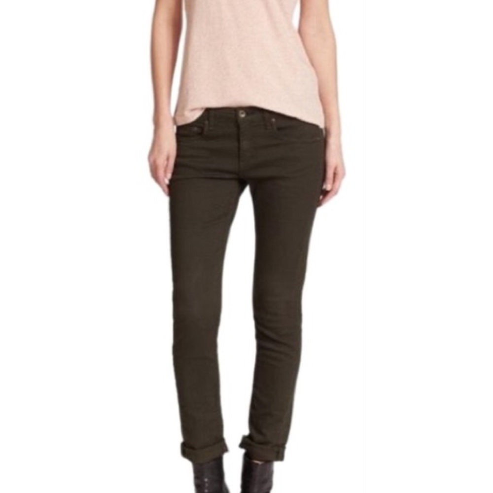 Rag and Bone Aged Dark Olive The Dre Jeans